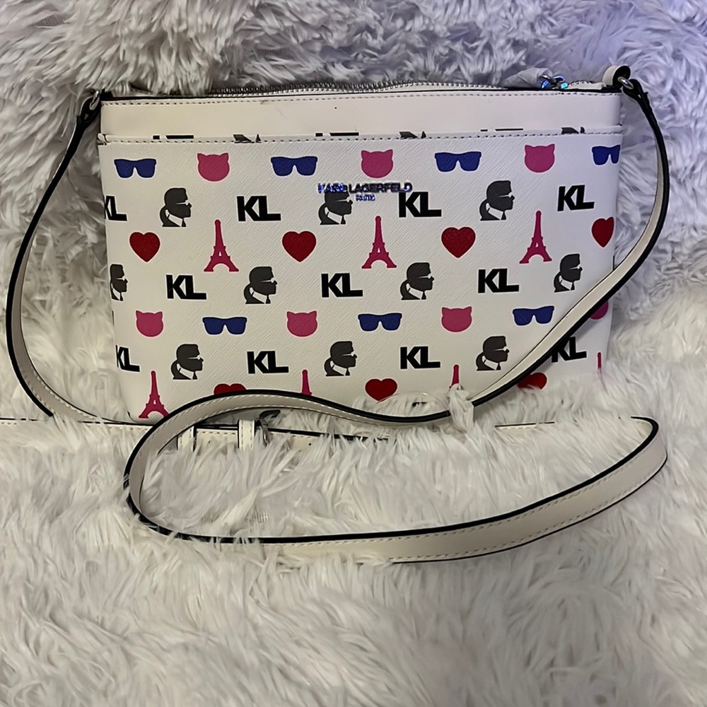 Karl lagerfeld Adele Handbag white multi $128